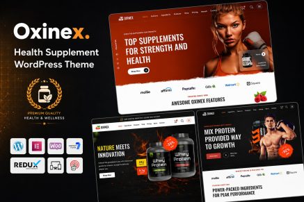 Oxinex – Health Supplement WordPress Theme