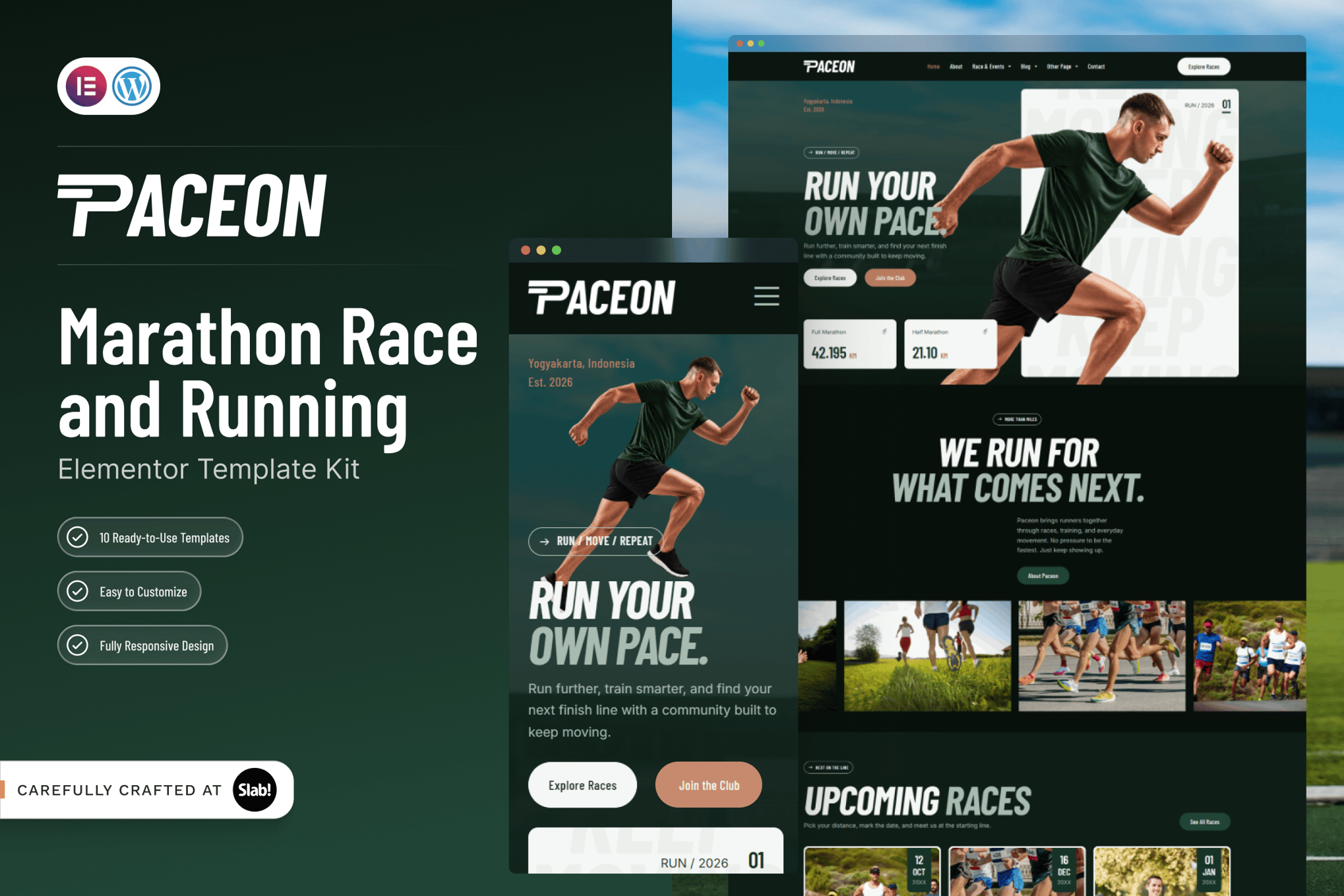 Paceon – Marathon Race & Running Elementor Template Kit