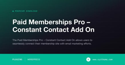 Paid Memberships Pro – Constant Contact Add On