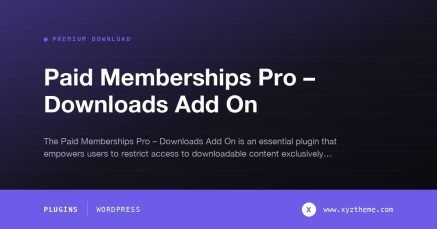 Paid Memberships Pro – Downloads Add On