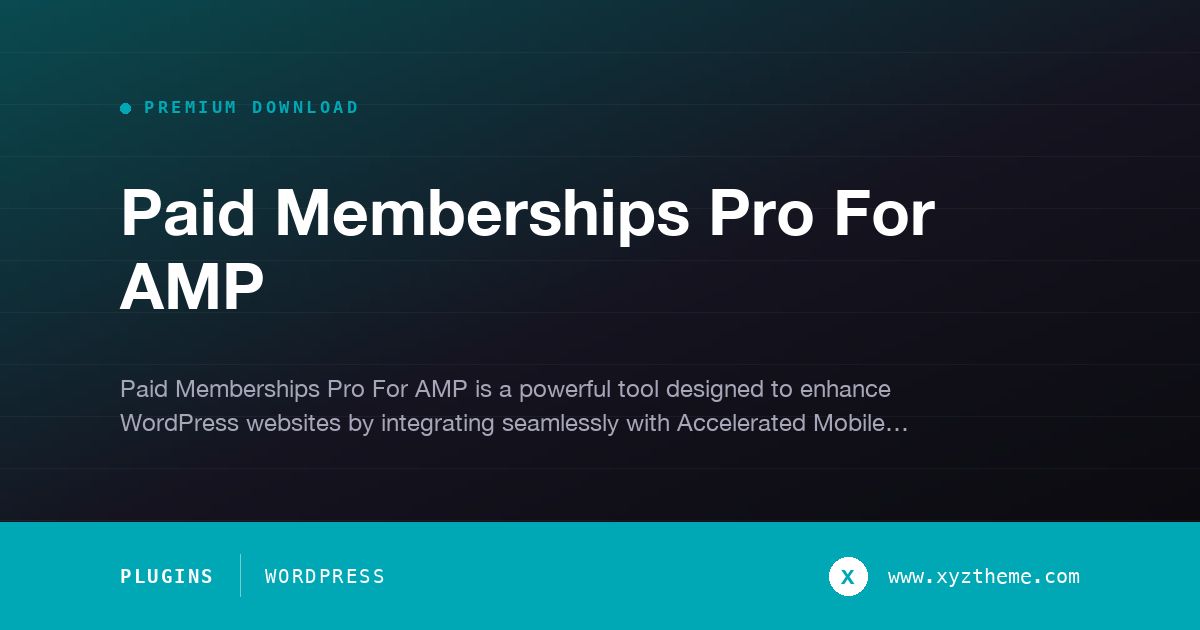 Paid Memberships Pro For AMP