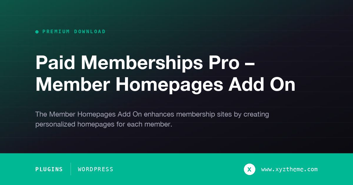 Paid Memberships Pro – Member Homepages Add On