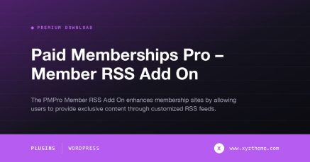 Paid Memberships Pro – Member RSS Add On