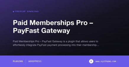 Paid Memberships Pro – PayFast Gateway