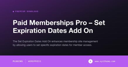 Paid Memberships Pro – Set Expiration Dates Add On