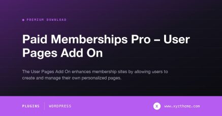 Paid Memberships Pro – User Pages Add On