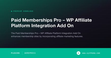Paid Memberships Pro – WP Affiliate Platform Integration Add On