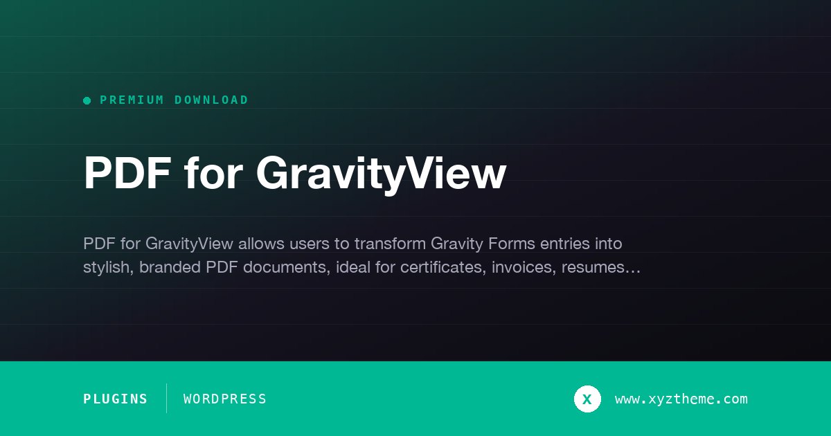 PDF for GravityView