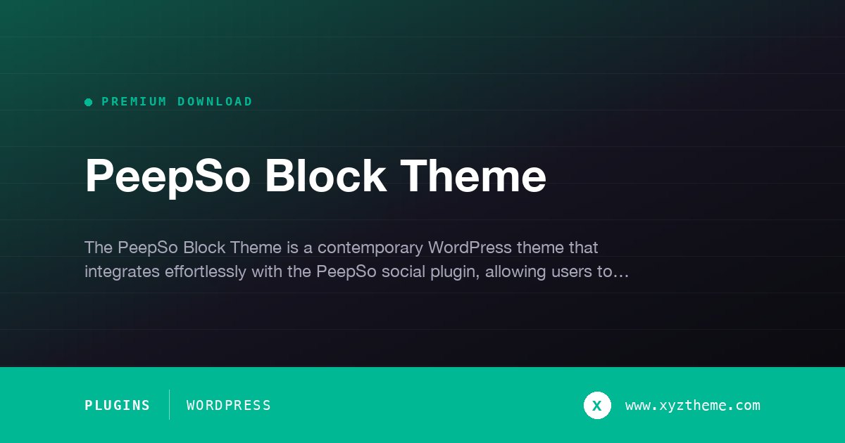 PeepSo Block Theme