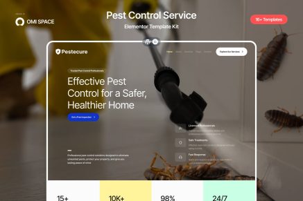 Pestecure – Pest Control Service Elementor Template Kit