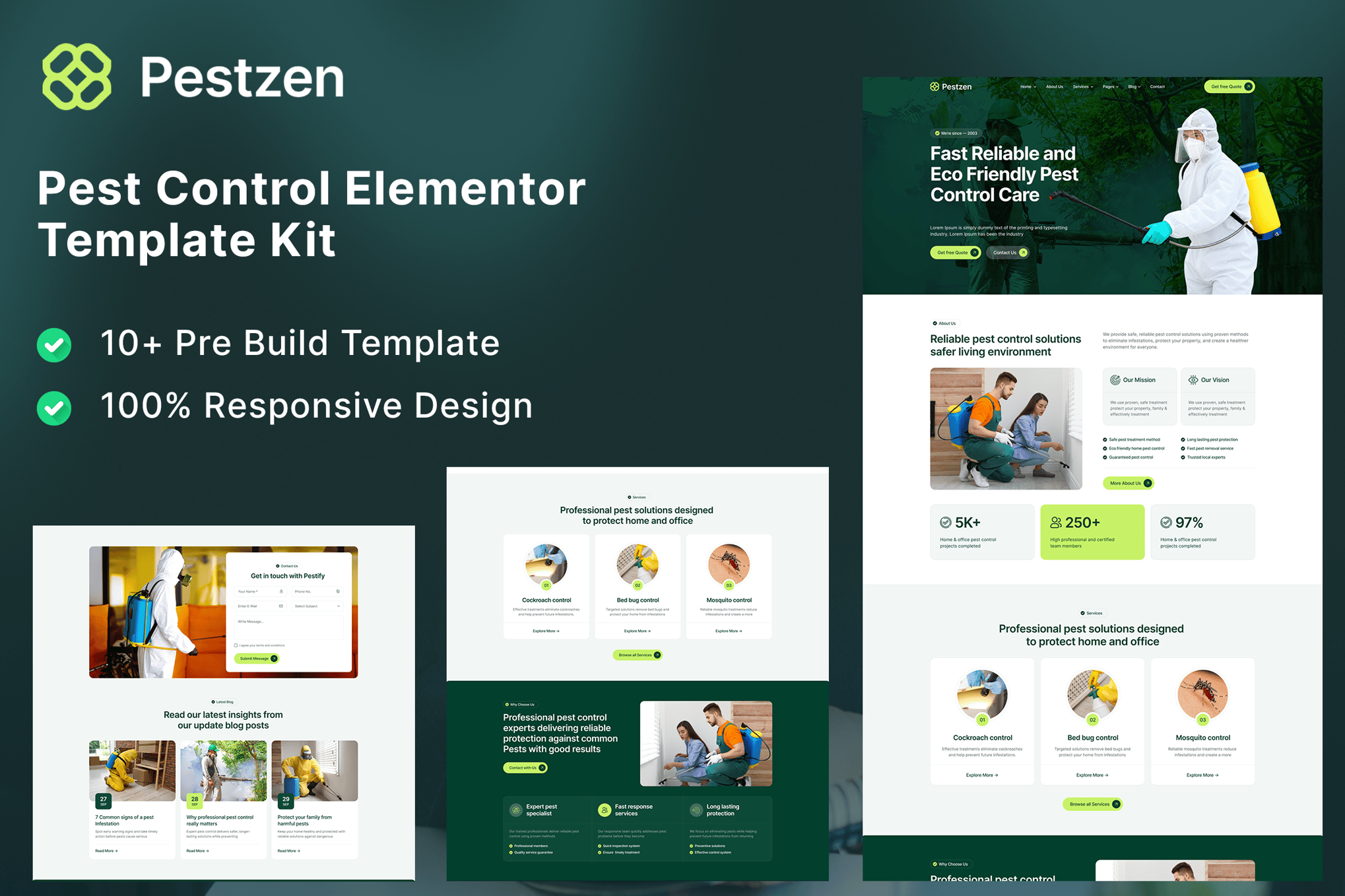 Pestzen – Pest Control Elementor Template Kit