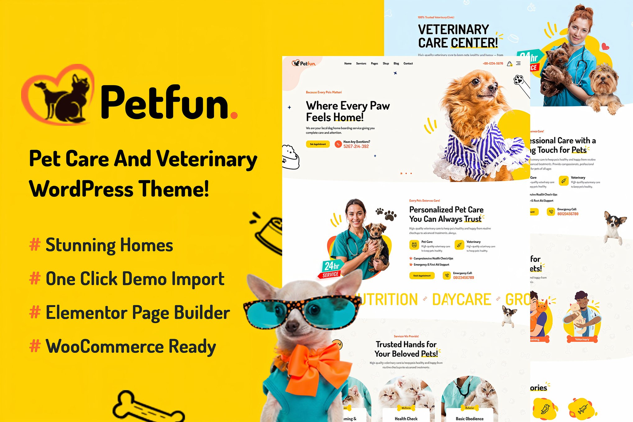 Petfun – Pet Care & Veterinary WordPress Theme
