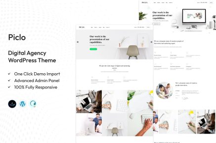 Piclo – Digital Agency WordPress Theme