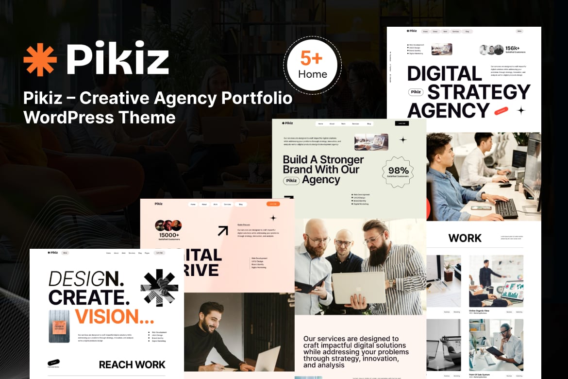 Pikiz – Creative Agency Portfolio WordPress Theme