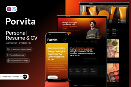 Portiva – Personal Resume & CV Elementor Template Kit