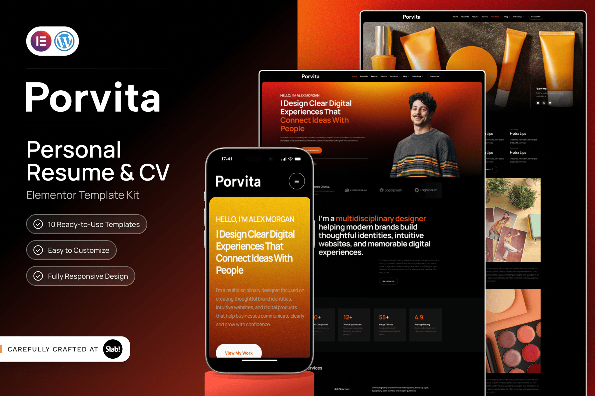 Portiva – Personal Resume & CV Elementor Template Kit