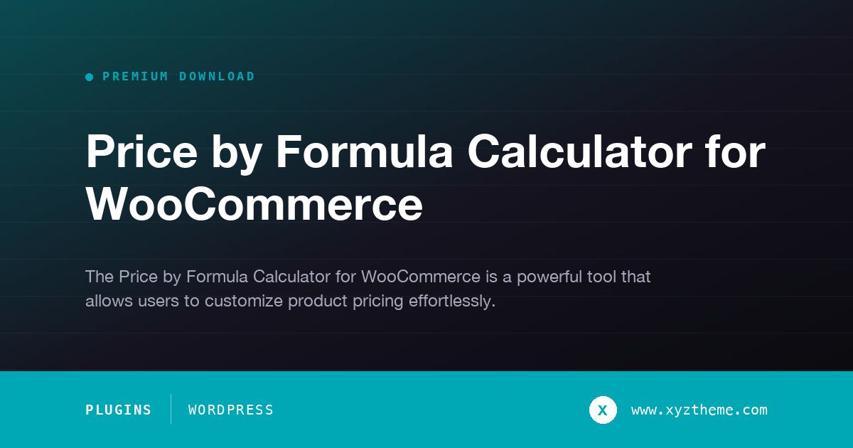 Price by Formula Calculator for WooCommerce