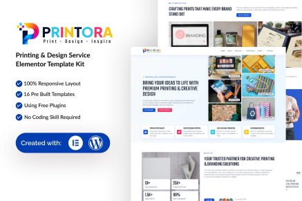 Printora – Printing and Design Service Elementor Template Kit