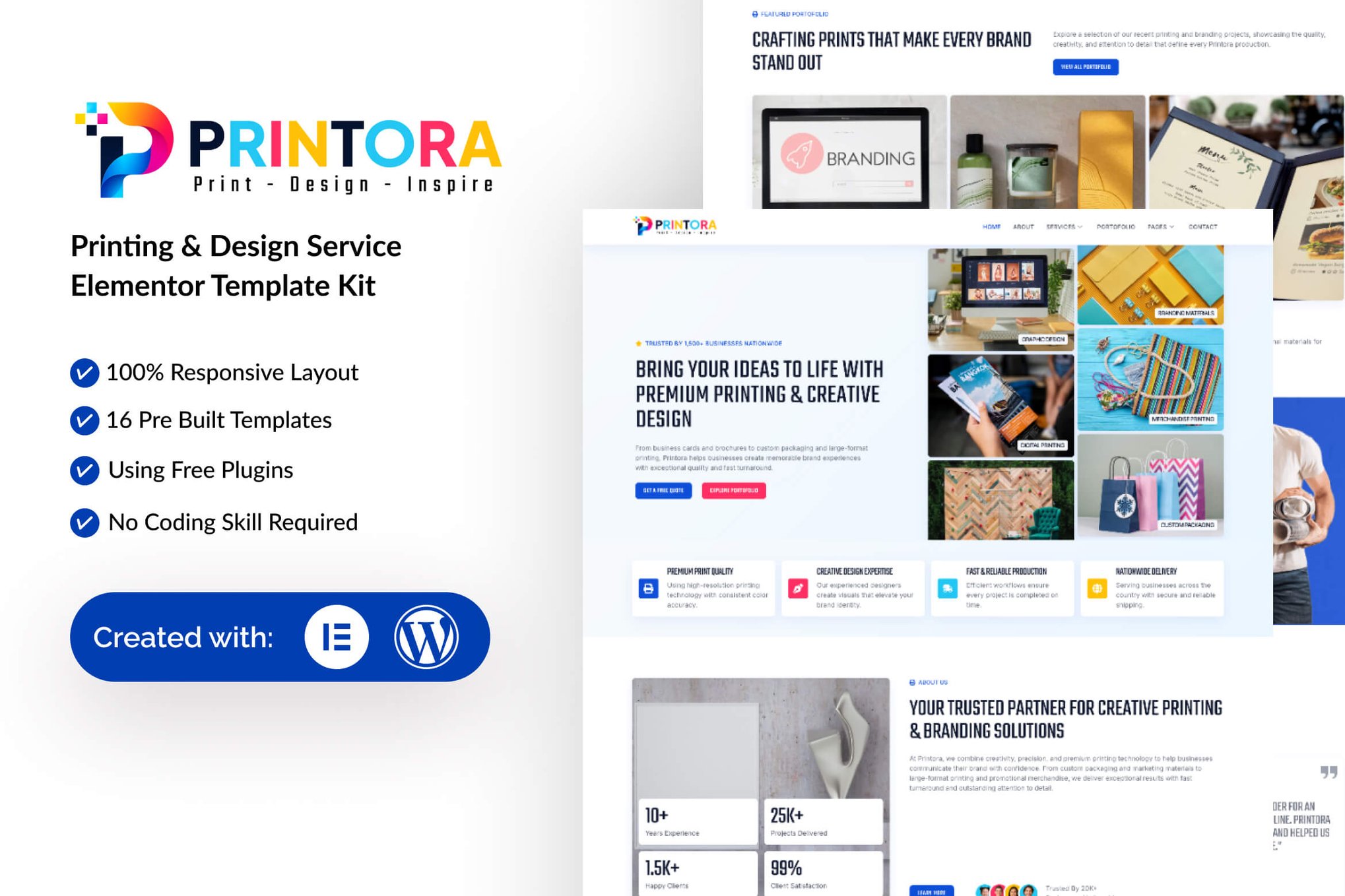 Printora – Printing and Design Service Elementor Template Kit