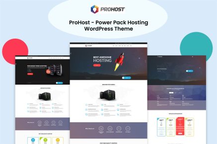 ProHost – Power Pack Hosting WordPress Theme