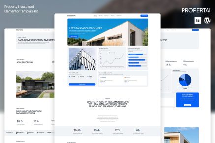 Propertai — Modern Property Investment Elementor Template Kit