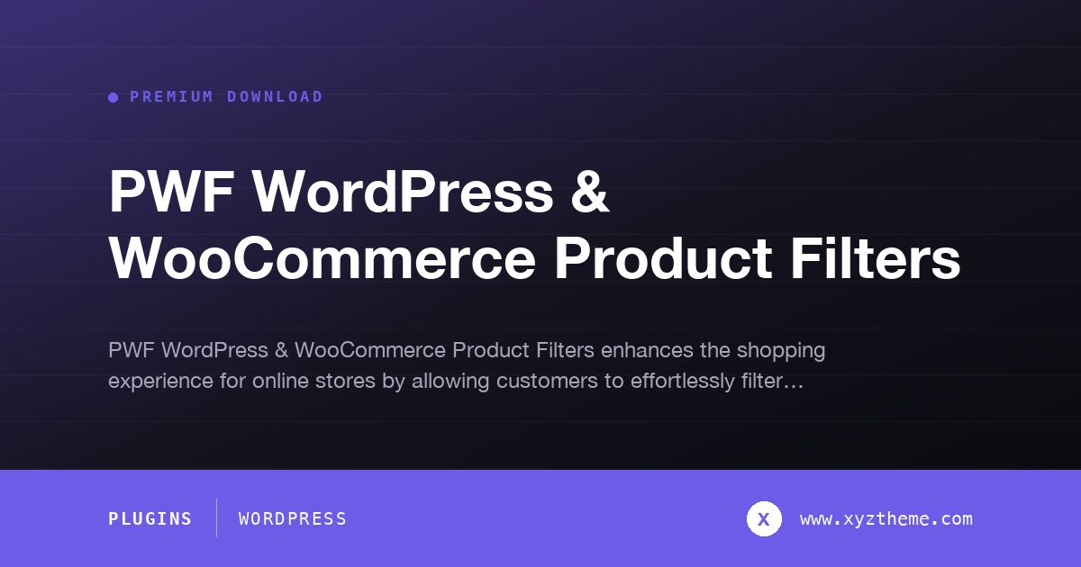 PWF WordPress & WooCommerce Product Filters