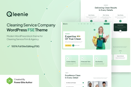 Qleenie – Cleaning Service Company WordPress Theme