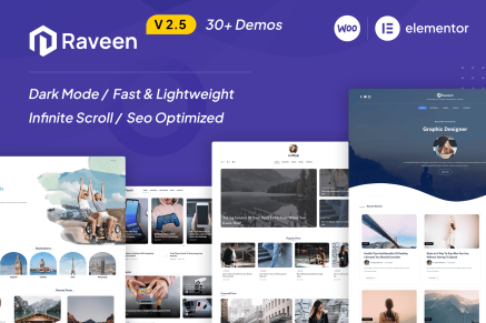Raveen | Personal Blog & Magazine WordPress Theme