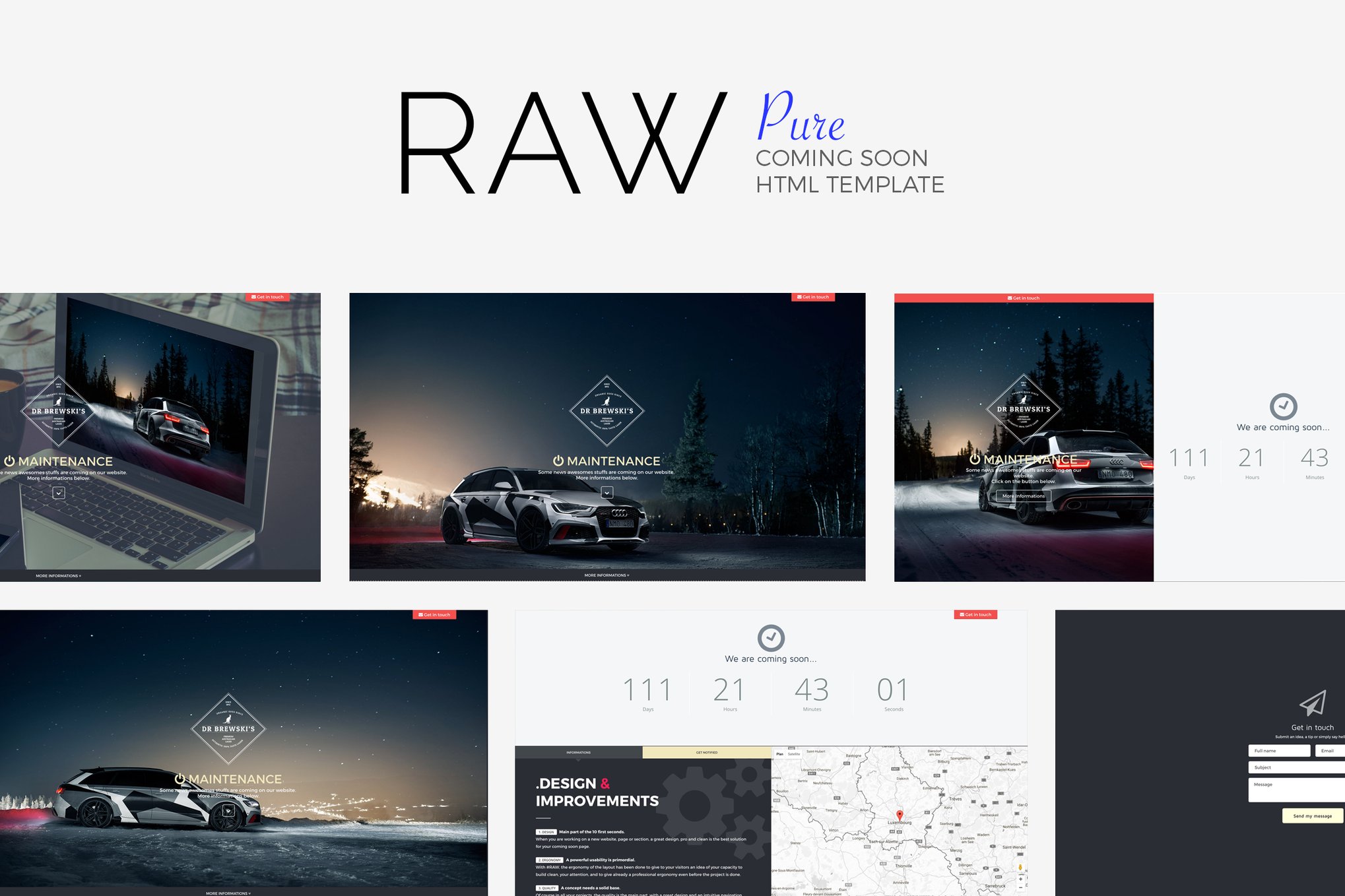 #RAW // Pure Coming Soon Template