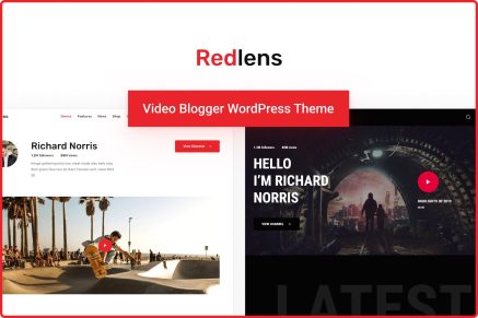 Redlens – Video Blogger and Game Streamer Theme