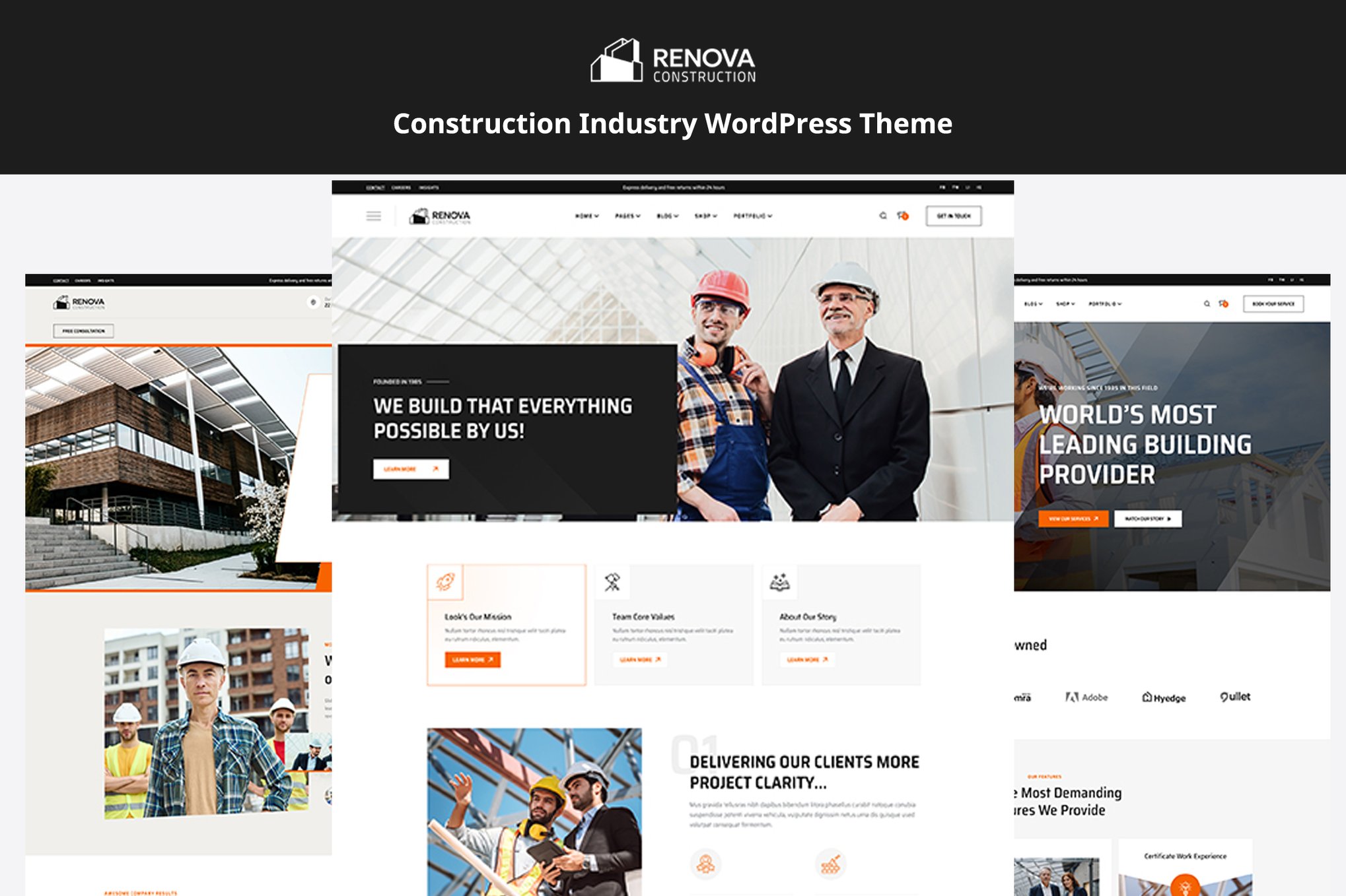 Renova – Construction Industry WordPress Theme