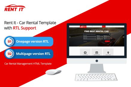 RentIt – Car Rental HTML Template with RTL Support