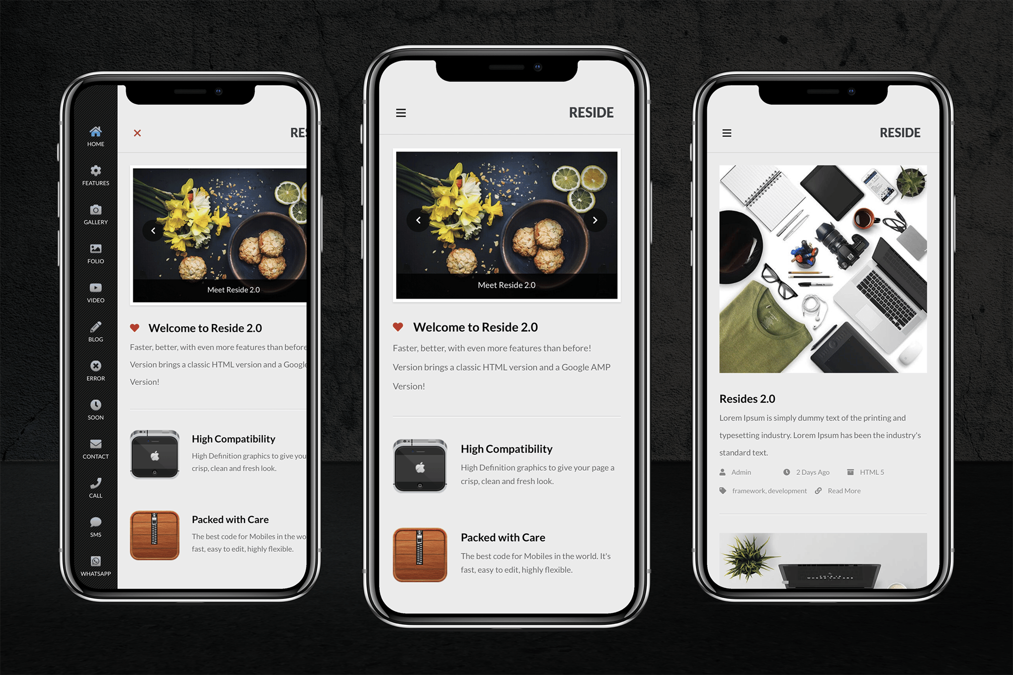 Reside Mobile | Mobile Template & Google AMP