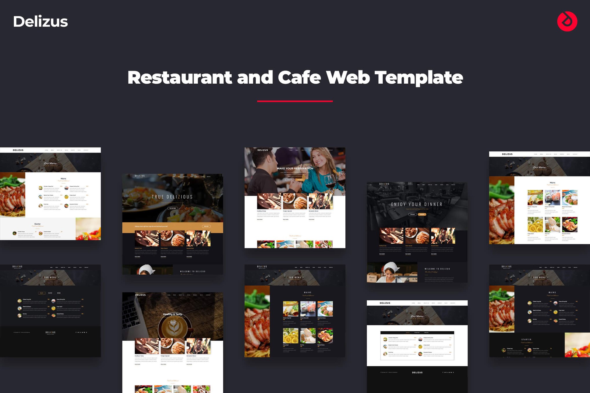 Restaurant and Cafe Website Template – Delizus