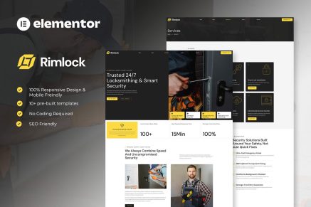 Rimlock – Locksmith & Key Maker Service Elementor Template Kit