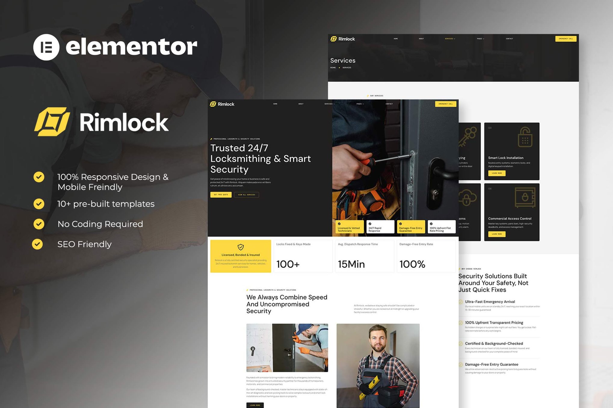 Rimlock – Locksmith & Key Maker Service Elementor Template Kit