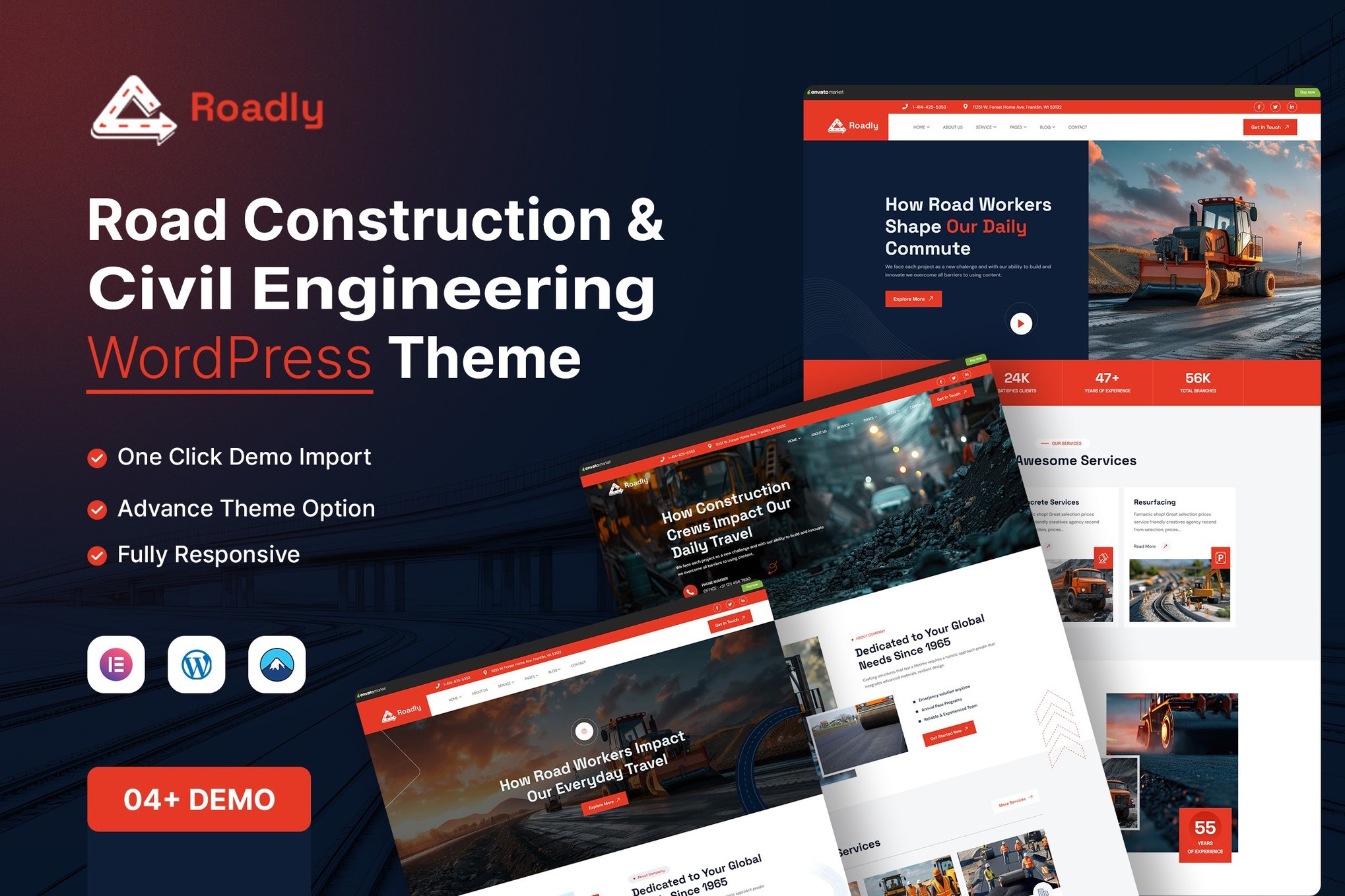 Roadly – Road Construction, Civil Engineering WP