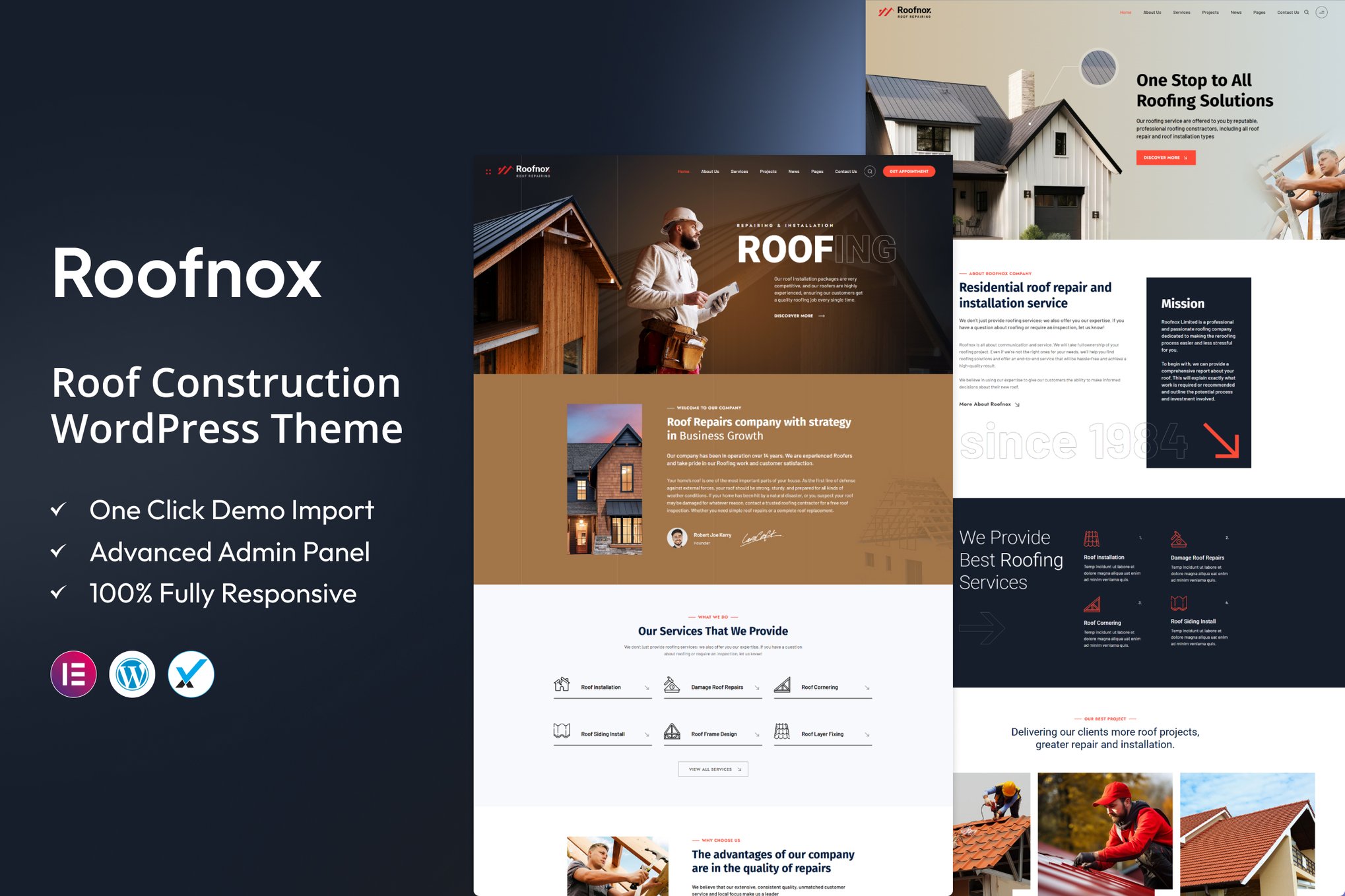 Roofnox – Roof Construction WordPress Theme