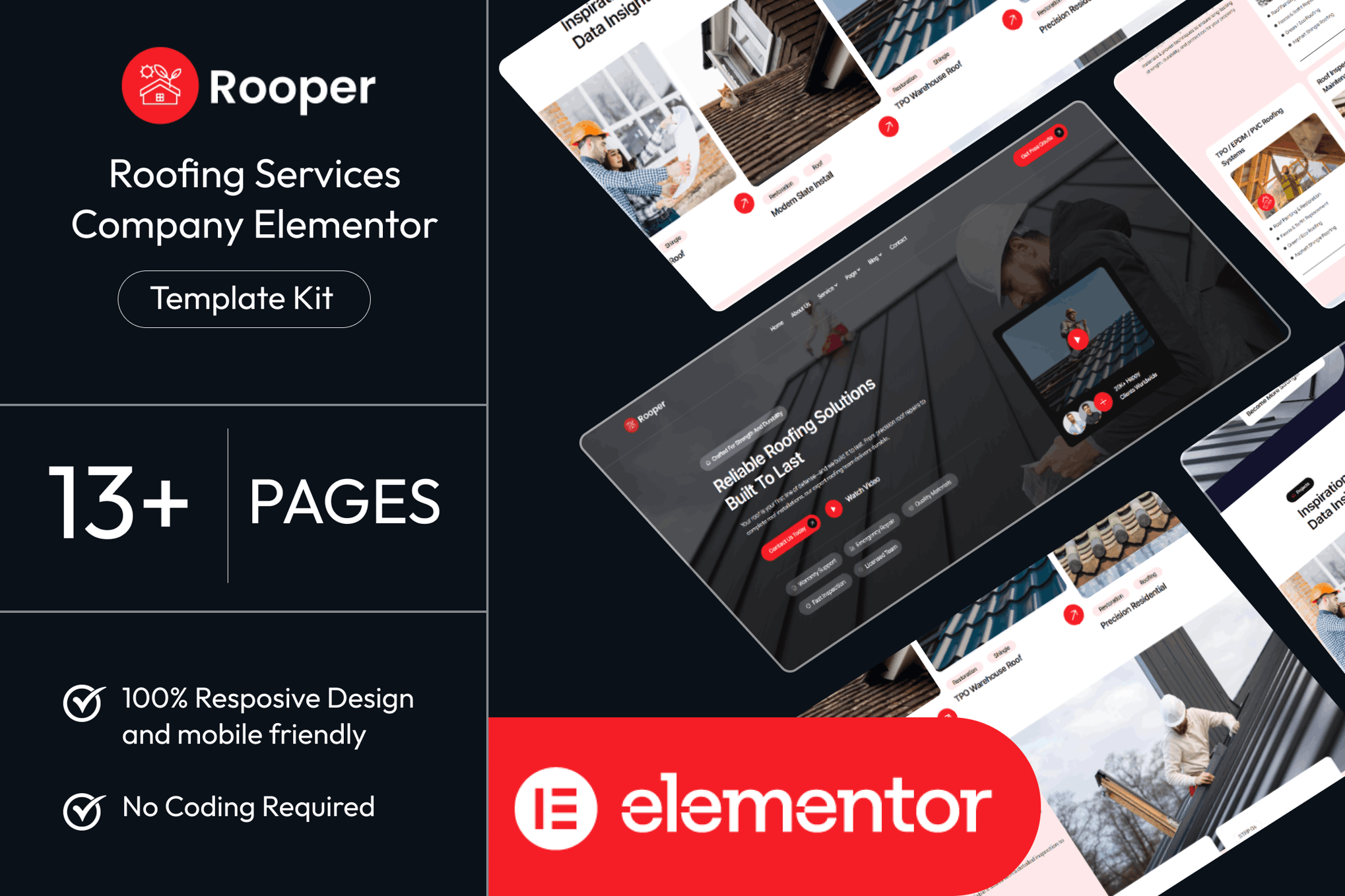 Rooper – Roofing Services Elementor Template Kit