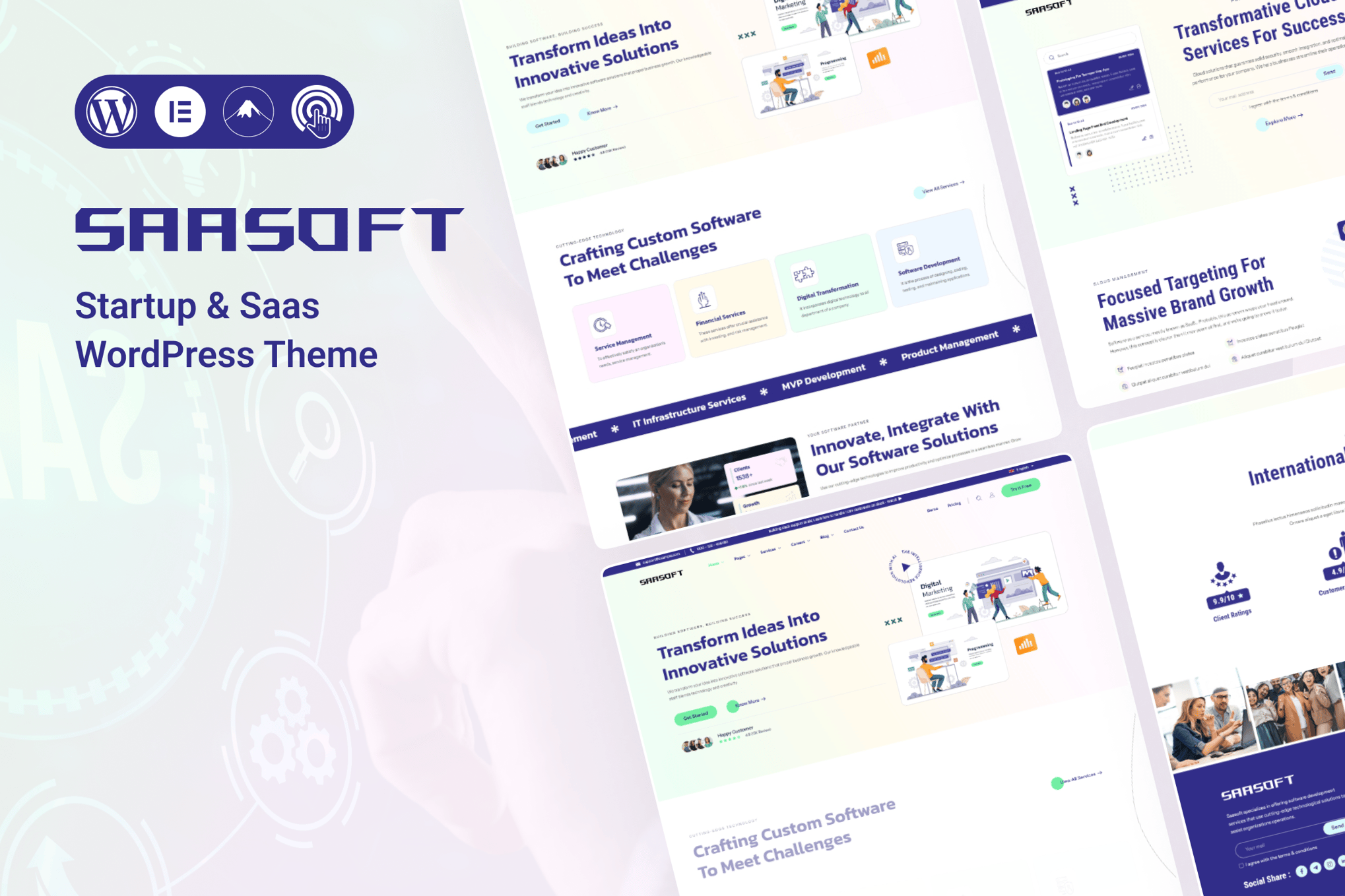 SaaSoft – Startup & SaaS Startup WordPress Theme