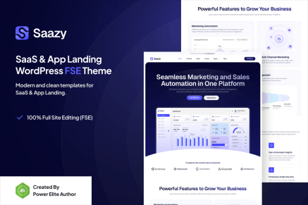 Saazy – SaaS & App Landing Page WordPress Theme