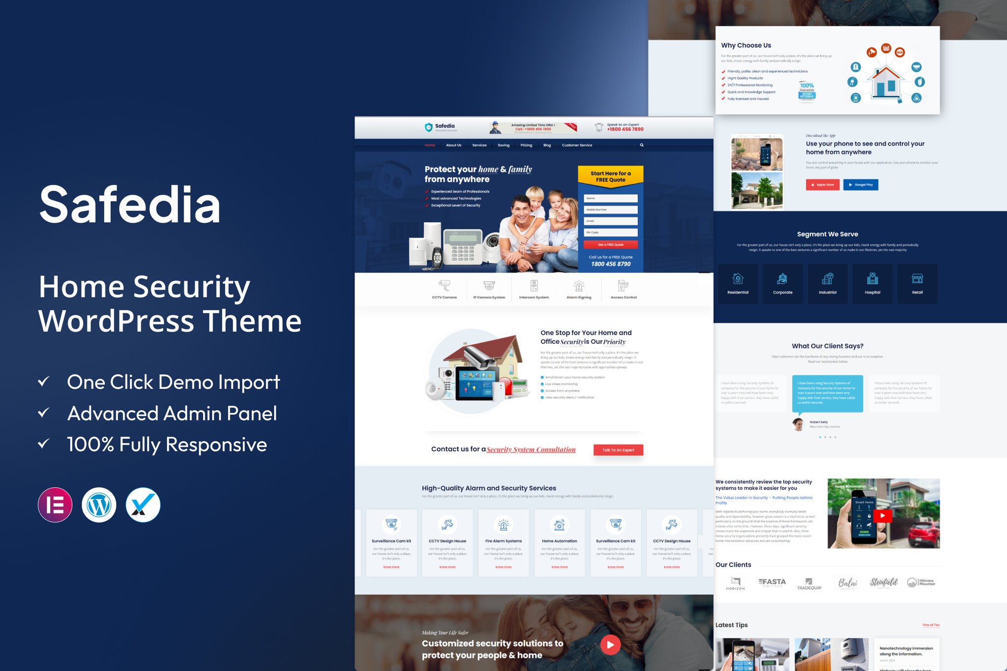 Safedia- Home Security WordPress Theme