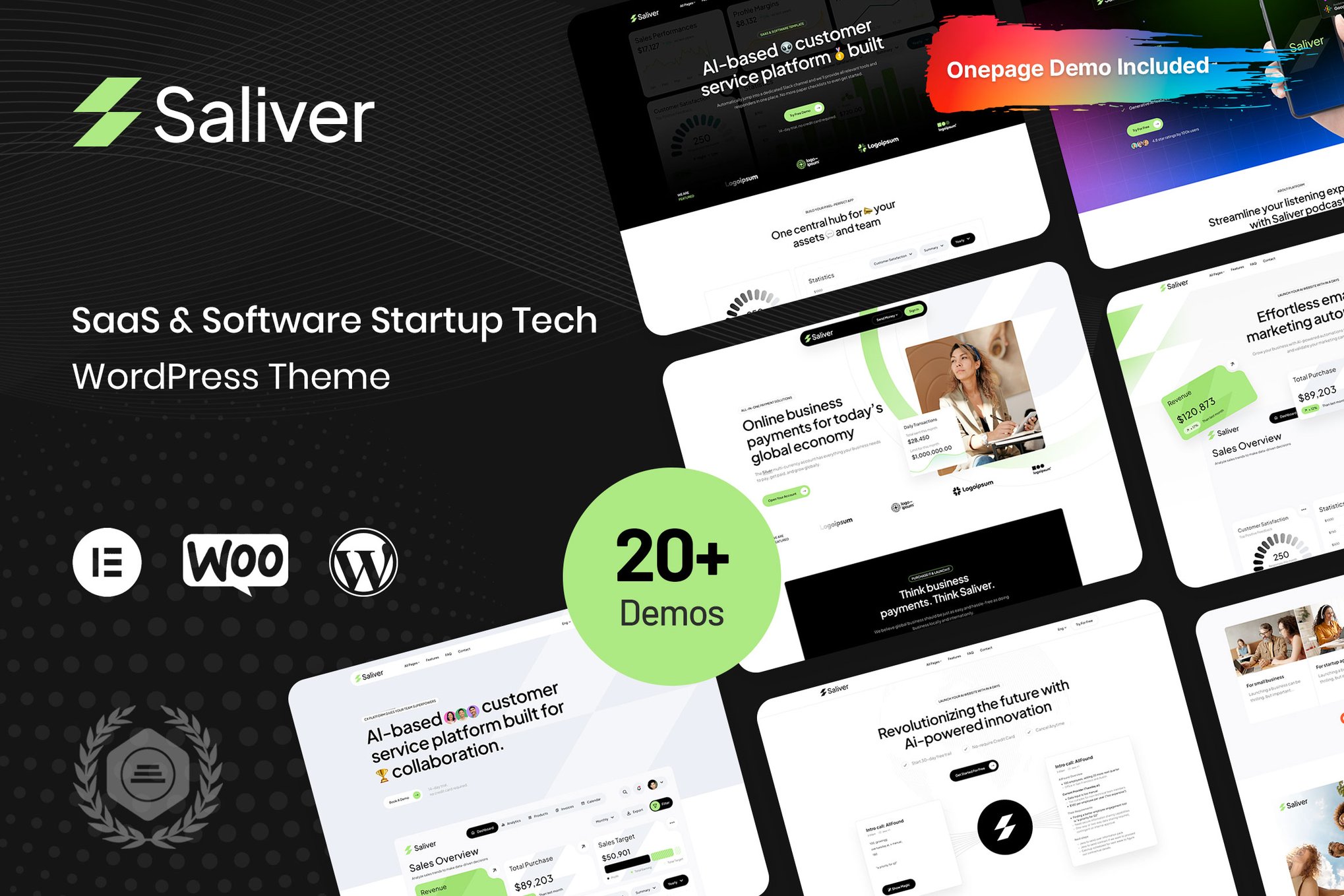 Saliver – SaaS & Startup Tech WordPress Theme