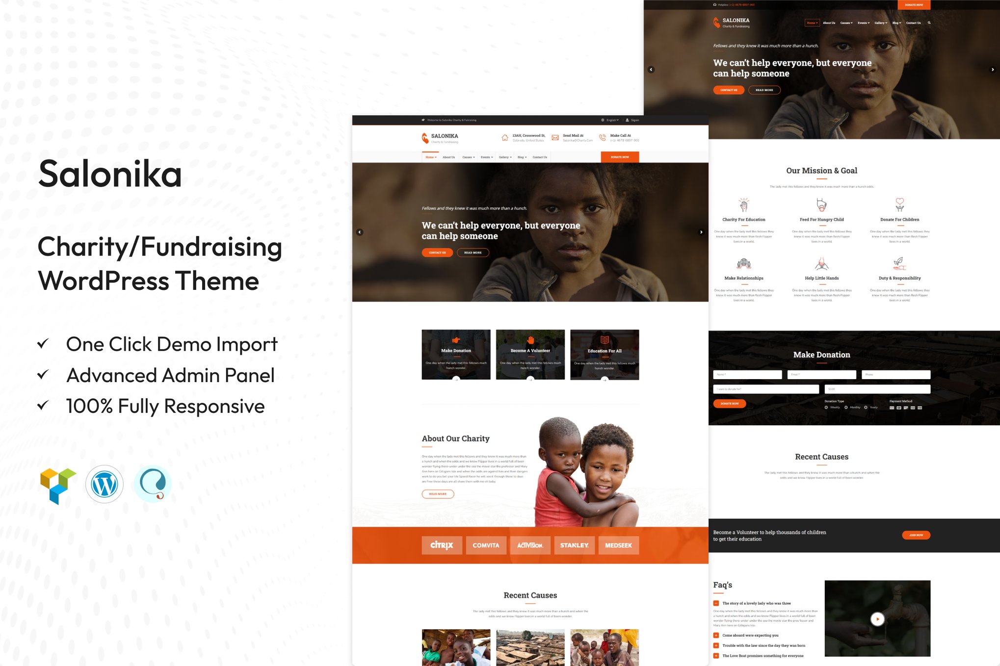 Salonika – Charity/Fundraising WordPress Theme
