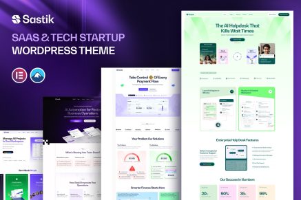 Sastik – SaaS & Tech Startup WordPress Theme