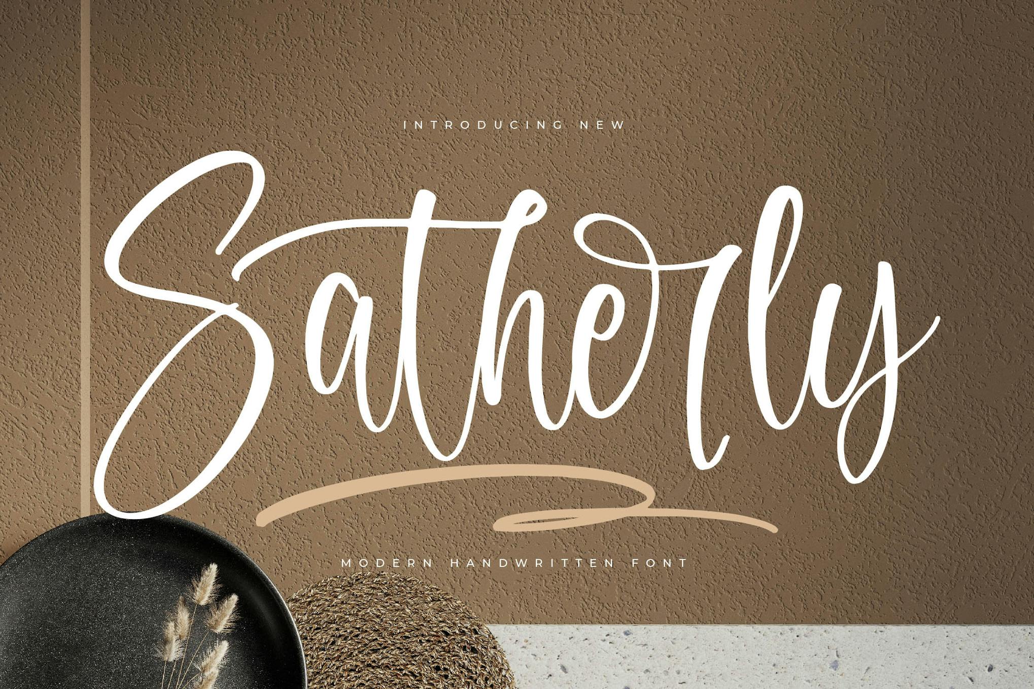 Satherly Modern Handwritten Font
