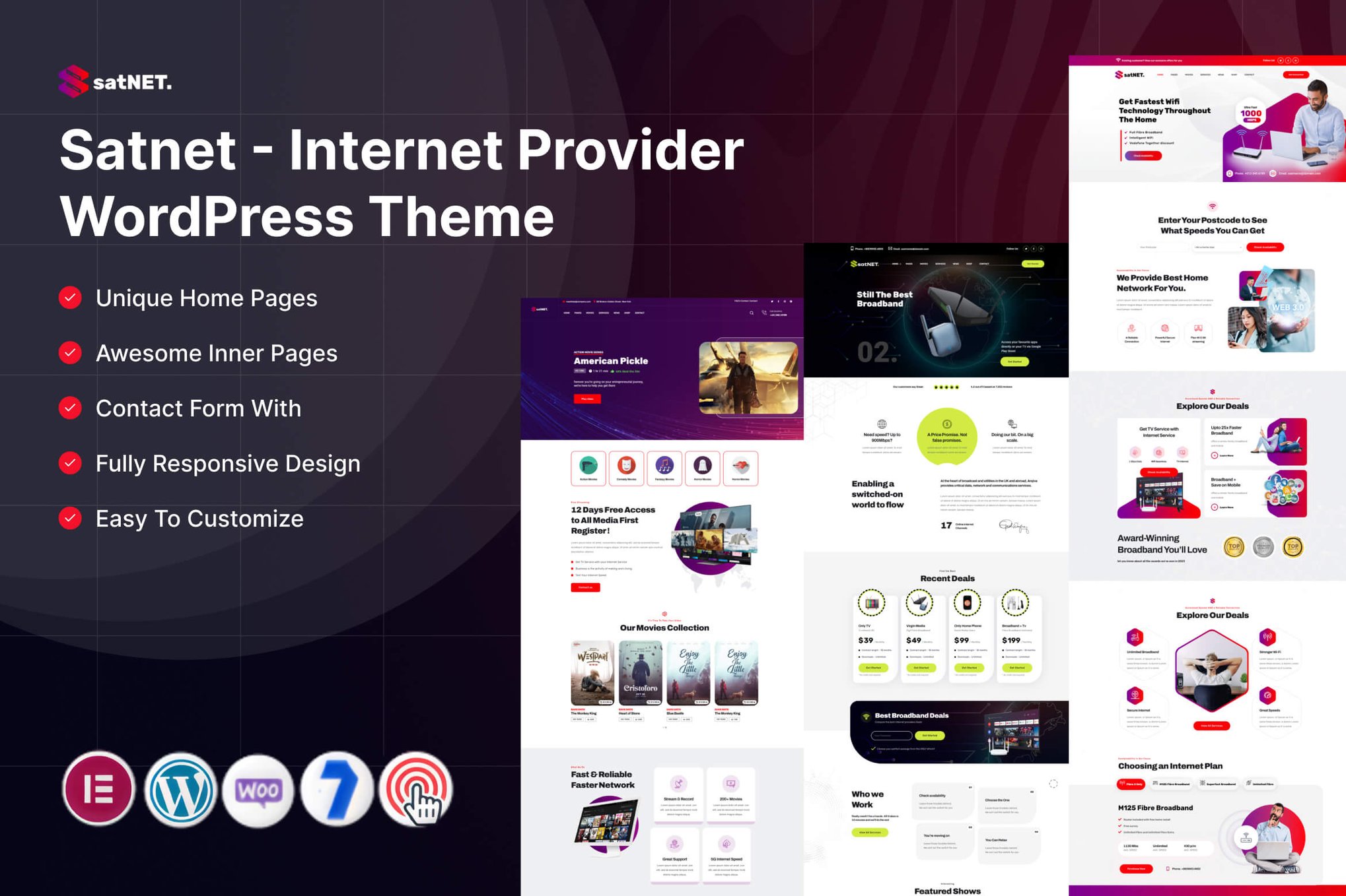 Satnet – Internet Provider WordPress Theme