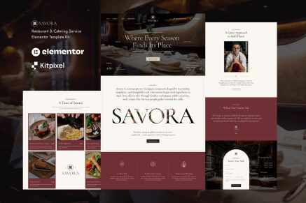 Savora – Restaurant & Catering Service Elementor Template Kit