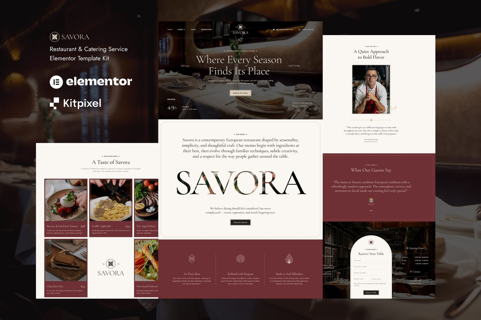 Savora – Restaurant & Catering Service Elementor Template Kit