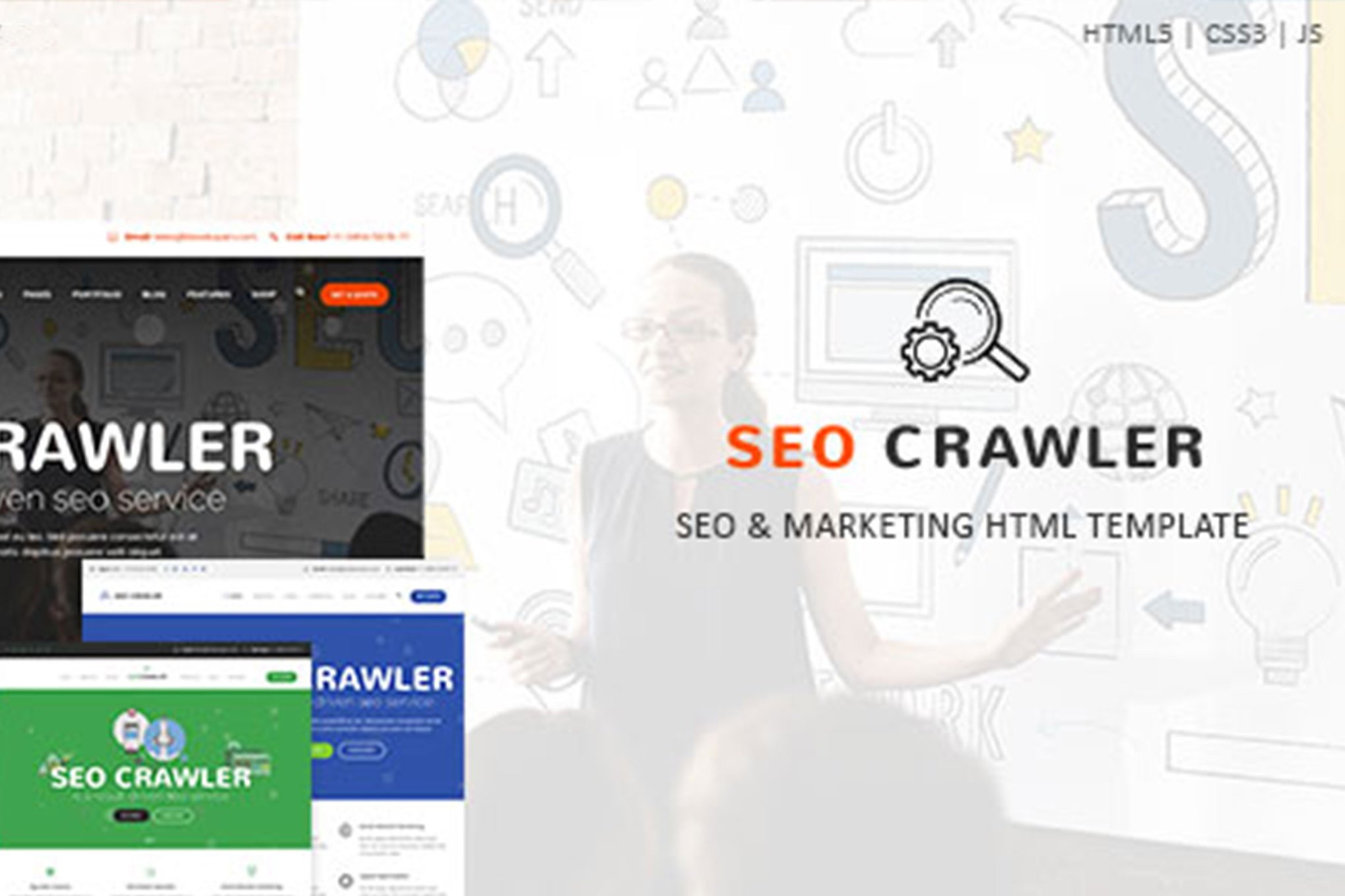 SEO Crawler – Digital Marketing Agency HTML Templa
